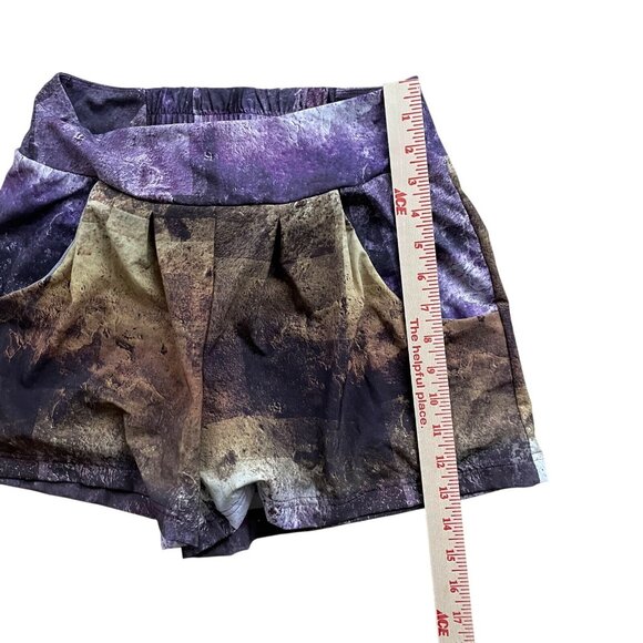 Lucy Graphic Shorts Pockets Multicolor Cement Block Print XS - Picture 5 of 6